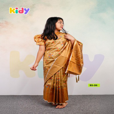 BS-06 বেবি রেডি কাতান শাড়ি
