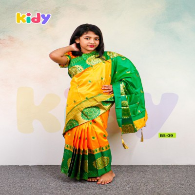 BS-09 বেবি রেডি কাতান শাড়ি