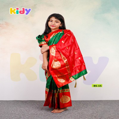 BS-15 বেবি রেডি কাতান শাড়ি