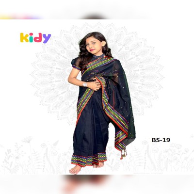 BS-19 বেবি রেডি হাফ সিল্ক শাড়ি