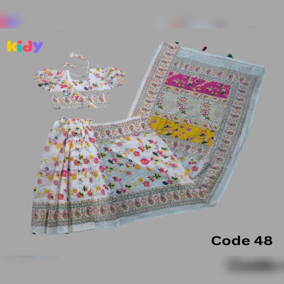 BS-48 বেবি রেডি হাফ সিল্ক প্রিন্ট শাড়ি